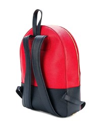 Мужской красный кожаный рюкзак от Thom Browne