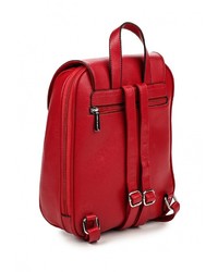 Женский красный кожаный рюкзак от David Jones