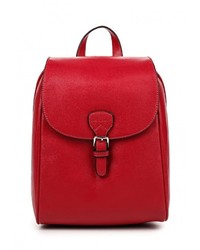 Женский красный кожаный рюкзак от David Jones