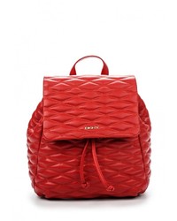 Женский красный кожаный рюкзак от DKNY