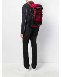 Мужской красный кожаный рюкзак от VERSACE JEANS COUTURE