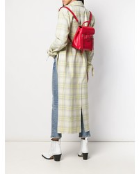 Женский красный кожаный рюкзак от Tod's