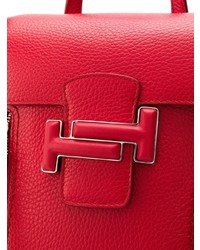 Женский красный кожаный рюкзак от Tod's