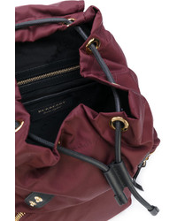 Женский красный кожаный рюкзак от Burberry