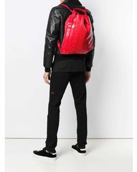 Мужской красный кожаный рюкзак от Givenchy