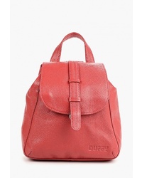 Женский красный кожаный рюкзак от Duffy