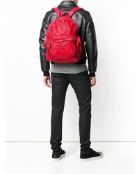 Мужской красный кожаный рюкзак от Giorgio Brato