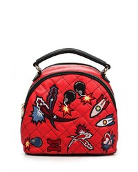 Женский красный кожаный рюкзак от Fashion bags by Chantal