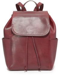 Женский красный кожаный рюкзак от Frye