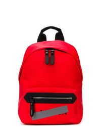 Мужской красный кожаный рюкзак от Lanvin