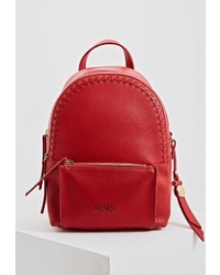 Женский красный кожаный рюкзак от Liu Jo