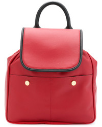 Женский красный кожаный рюкзак от Marni