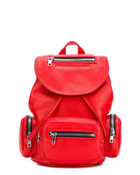 Женский красный кожаный рюкзак от McQ Alexander McQueen