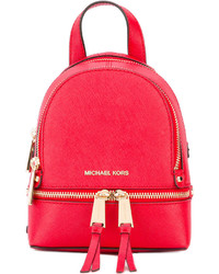 Женский красный кожаный рюкзак от MICHAEL Michael Kors