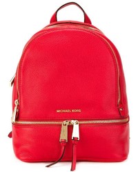 Женский красный кожаный рюкзак от MICHAEL Michael Kors