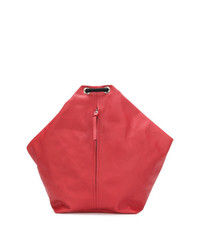 Женский красный кожаный рюкзак от MM6 MAISON MARGIELA