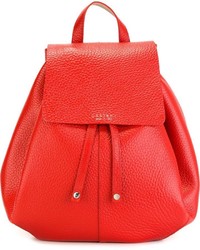 Женский красный кожаный рюкзак от Orciani