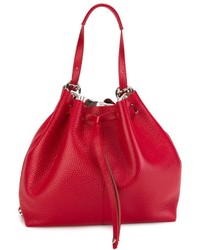 Женский красный кожаный рюкзак от Orciani