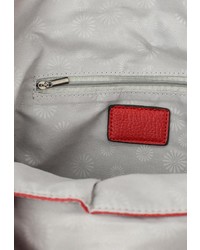 Женский красный кожаный рюкзак от Paolo