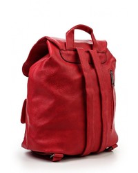 Женский красный кожаный рюкзак от Paolo