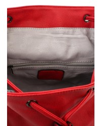 Женский красный кожаный рюкзак от Paolo