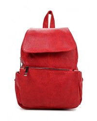 Женский красный кожаный рюкзак от Paolo