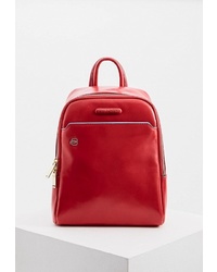 Женский красный кожаный рюкзак от Piquadro