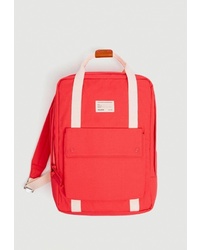 Женский красный кожаный рюкзак от Pull&Bear