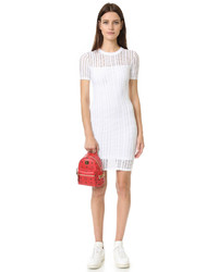 Женский красный кожаный рюкзак от MCM