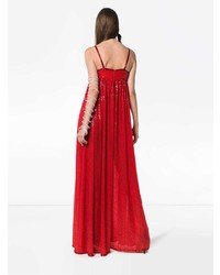 Красный комбинезон с пайетками от Ashish