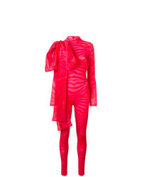 Красный комбинезон с принтом от Atu Body Couture