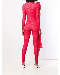 Красный комбинезон с принтом от Atu Body Couture