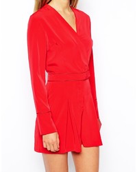 Красный комбинезон с шортами от Asos