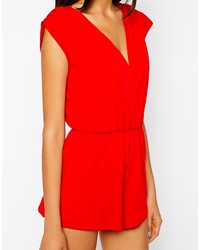 Красный комбинезон с шортами от AX Paris