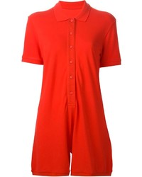 Красный комбинезон с шортами