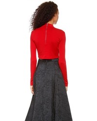 Красный короткий свитер от Alice + Olivia