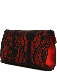 Красный кружевной клатч от Casadei