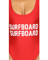 Красный купальник с принтом от Private Party