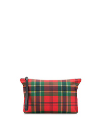 Мужской красный мужской клатч из плотной ткани в шотландскую клетку от Alexander McQueen