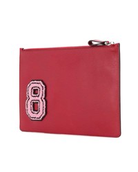 Мужской красный мужской клатч с вышивкой от Valentino