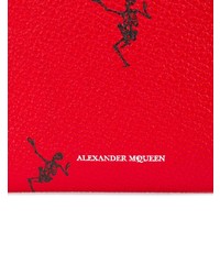 Мужской красный мужской клатч с принтом от Alexander McQueen