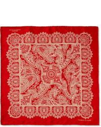 Красный нагрудный платок с принтом от Turnbull & Asser