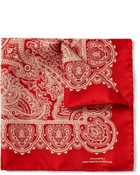 Красный нагрудный платок с принтом от Turnbull & Asser
