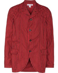 Мужской красный пиджак в вертикальную полоску от Comme Des Garcons SHIRT