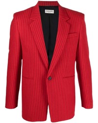 Мужской красный пиджак в вертикальную полоску от Saint Laurent