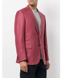 Мужской красный пиджак в клетку от Brioni