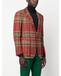 Мужской красный пиджак в клетку от Polo Ralph Lauren