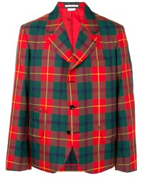 Мужской красный пиджак в шотландскую клетку от Comme Des Garcons Homme Plus