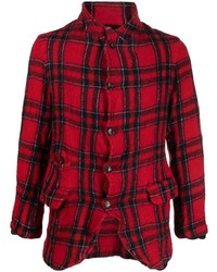 Мужской красный пиджак в шотландскую клетку от Comme Des Garcons SHIRT