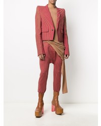 Мужской красный пиджак с вышивкой от Rick Owens